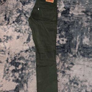 Levi’s 511 slim fit pants Men’s 32x32 Olive Green jeans 04511-2248